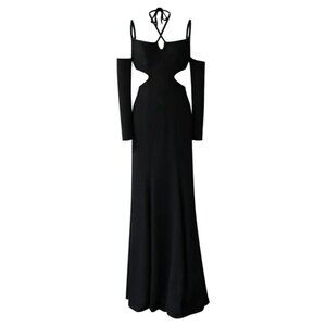 NEW Rayane Bacha | New‎ Sardinia Dress Black Cut-Outs Sz 34/2